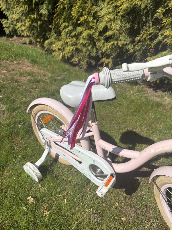 Elbląg Rower sun baby 16 cali. Po jednym dziecku, zadbany, mało używany. W zestawie kółka boczne do nauki jazdy oraz
