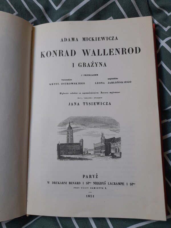 Elbląg Adam Mickiewicz Konrad Wallenroda I Grażyna wydanie z 1982 stan idealny