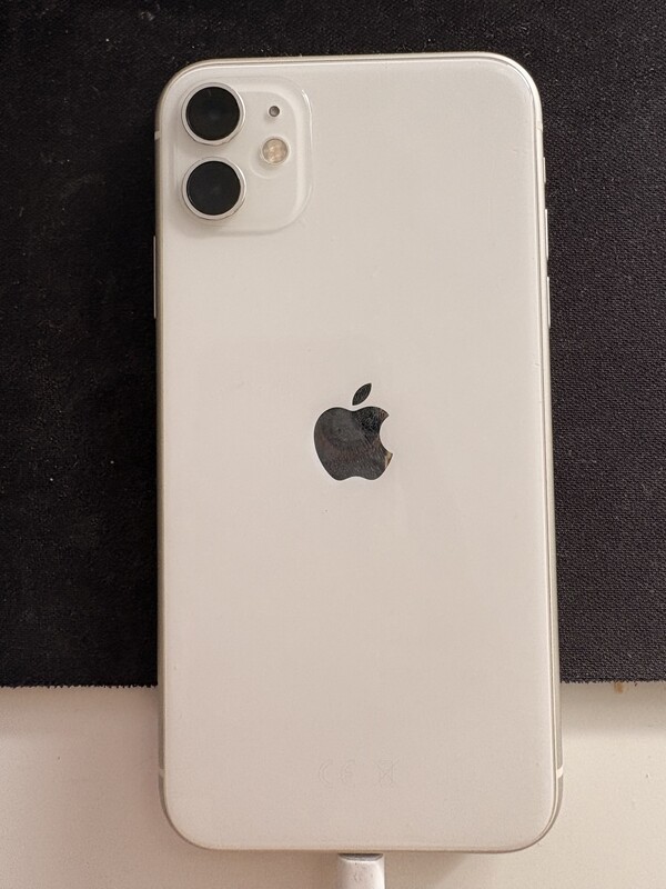 Elbląg Używany telefon iPhone 11 64GB w kolorze białym. Bateria na poziomie 80%. Doskonały sprzęt dla osób szukających