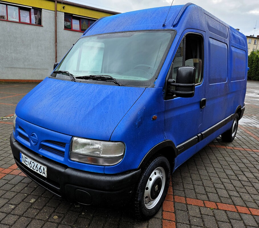 Elbląg Nissan Interstar Średni 2.2 Diesel 90KM 2002 – Dziadek Smerf 🚐Poduszki powietrzne | Wspomaganie
