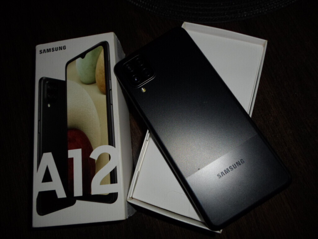 Elbląg Samsung A12 4g/LTE 4/64gb, ekran 6,5, bateria 5000mAh, aparat 48mpix, wifi, nfc, bluetooth, kolor black, kpl,