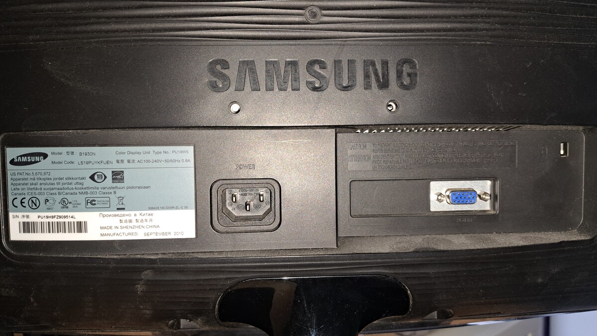 Elbląg Monitor komputerowy SAMSUNG 19 cali, model B1930N
Stan dobry. W zestawie przewód zasilający.