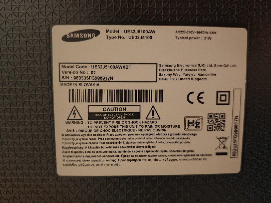 Elbląg Sprzedam telewizor w bardzo dobrym stanie Samsung 32 , przestał nie używany