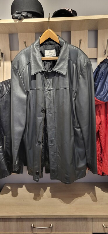Elbląg Kurtka skórzana, przywieziona z Turcji, kolor jak na zdjęciu stalowy, XXL, prawie nienoszona sprzedam 150 zl