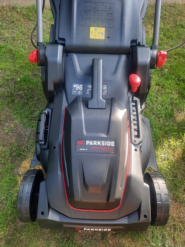 Elbląg Sprzedam kosiarka elektryczną parkside performance PPRM 2000 B2 moc 2000W z napędem na gwarancji dowod zakupu,