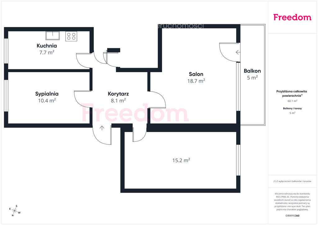 Elbląg FREEDOM NIERUCHOMOŚCISprzedam mieszkanie - Elbląg, Fromborska. Na sprzedaż ustawne mieszkanie 3-pokojowe o