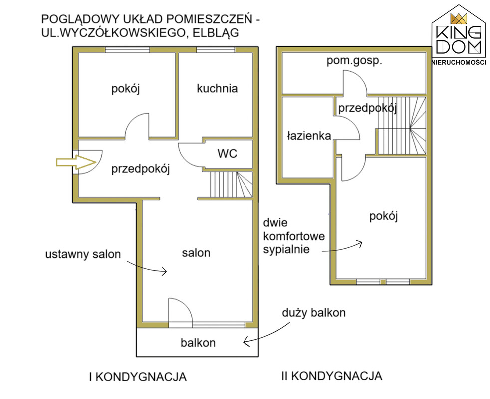 Elbląg 👑🏠 KINGDOM 🏠👑NIERUCHOMOŚCI BLISKO CIEBIE PRZESTRONNE
