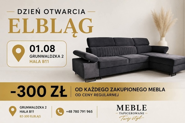 Elbląg 🎉 WIELKIE OTWARCIE JUŻ JUTRO. 01.08 godzina 10:00 Grunwladzka 2,hala 11
Z radością zapraszamy do Sklepu