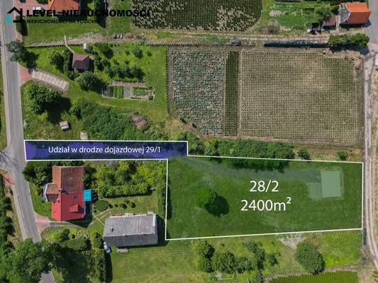 Elbląg LEVEL NIERUCHOMOŚCI Działka MyślęcinWarunki Zabudowy - WZ2400 m2 NIERUCHOMOŚCI NA