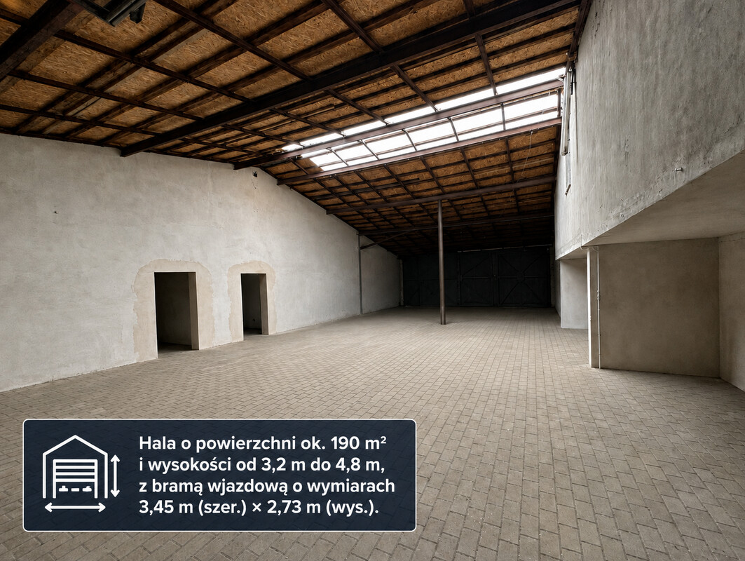 Elbląg Dom 310m² + Hala + Działka. Łącznie 6588m² przy S7/Wilamowo gm. Małdyty, ostródzki, warmińsko-mazurskie