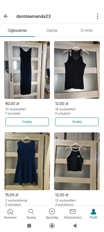 Elbląg Sprzedam dużo ubrań od XS do XXL nowe i używane stan bardzo dobry ceny do 5 zł chce się pozbyć jak najwięcej