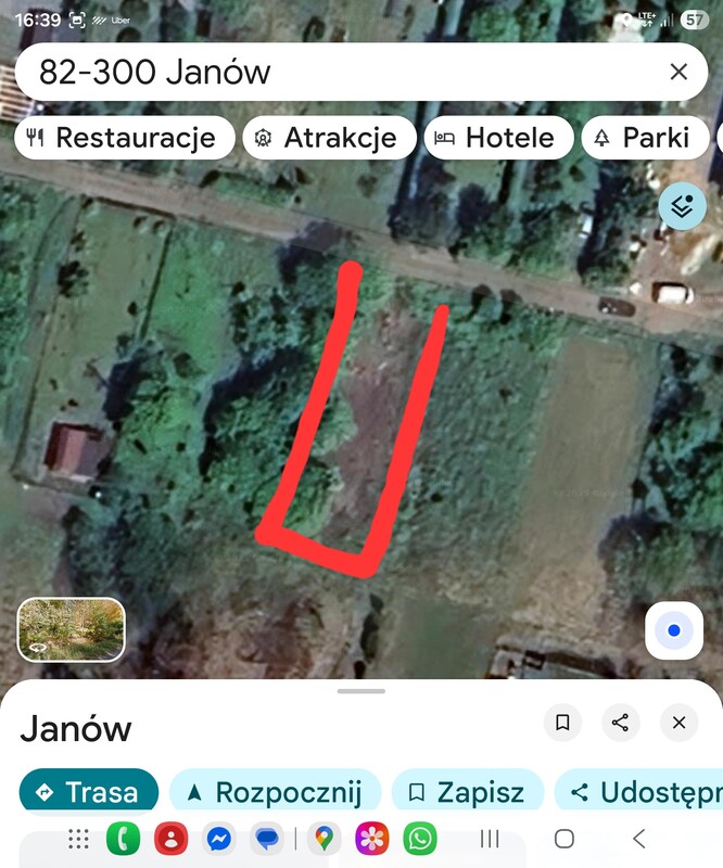 Elbląg Działka ładna, równa, sucha 479m Janów 8km od Elbląga. Przezmark, Komorowo