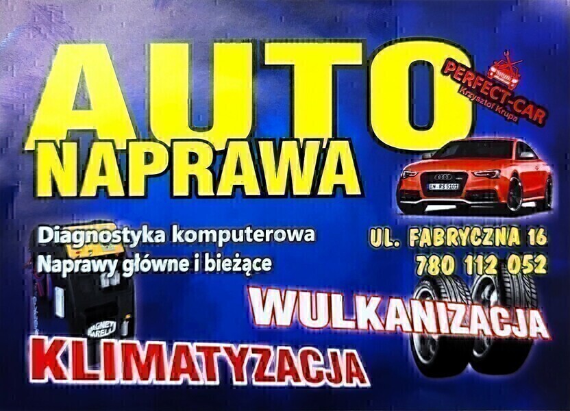 Elbląg SERWIS SAMOCHODOWY PERFECT-CAR  AUTO NAPRAWA FABRYCZNA16 Krzysztof Krupa-Klimatyzacja Nabijanie