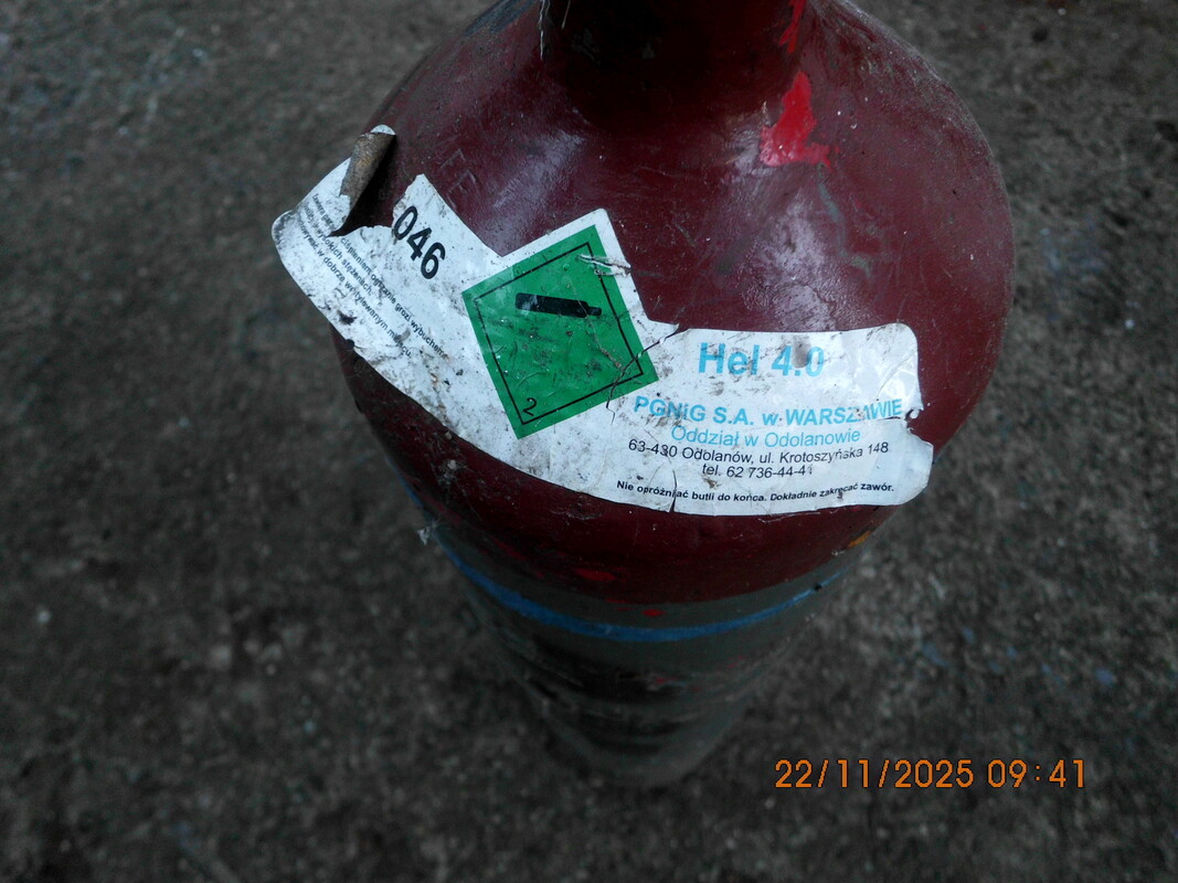 Elbląg BUTLA HELOWA 6L GAZOWA NA GAZ HEL 6 LITRÓW PUSTA BALON POMPOWANIE
ZASTOSOWANIE:
napełnianie, pompowania