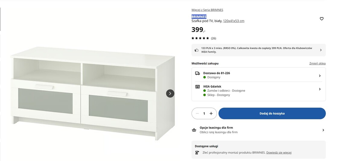 Elbląg 2 fotele typu uszak 2 szt + podnóżek pufa brązowe oraz szafaka pod rtv i nie tylko z