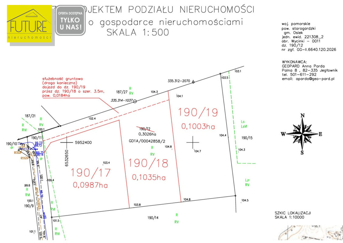 Elbląg FUTURE NIERUCHOMOŚCISprzedam działkę - Wycinki. PIĘKNIE POŁOŻONA DZIAŁKA W SERCU BORÓW TUCHOLSKICHTUŻ OBOK