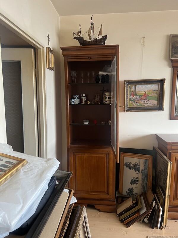 Elbląg Sprzedam meble drewniane komoda z lustrem, oszklona witryna, szafka TV