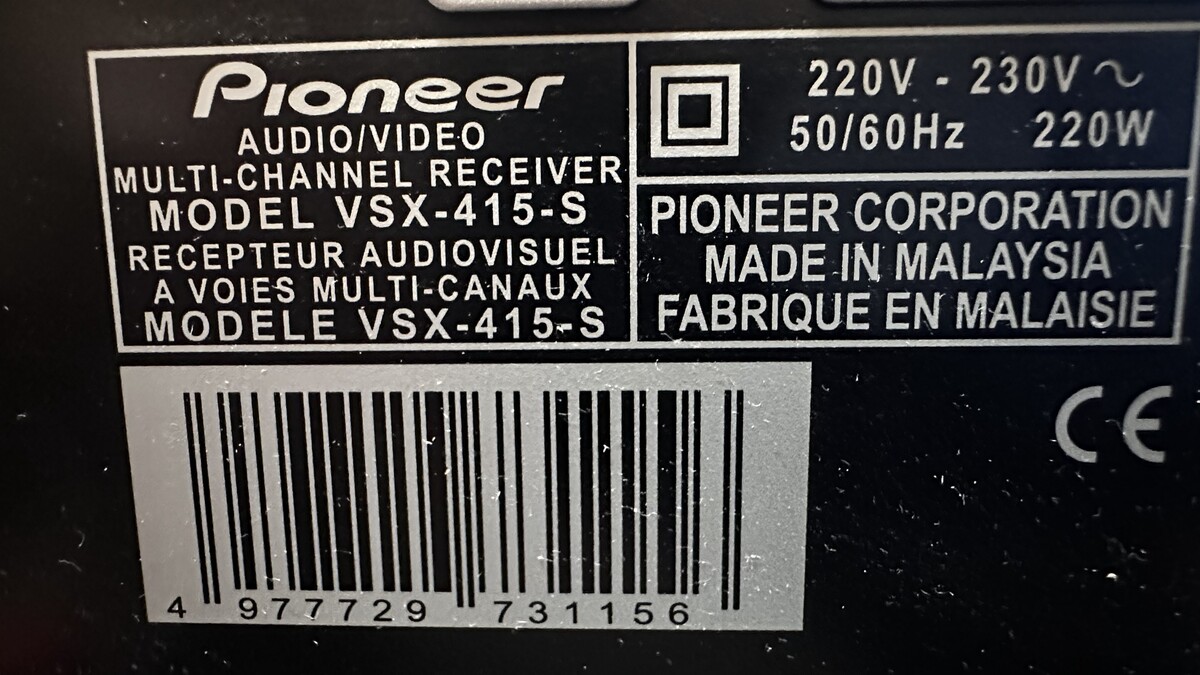 Elbląg Kino domowe Pioneer VSX-415-S 5.1.Sprzęt w pełni sprawny.