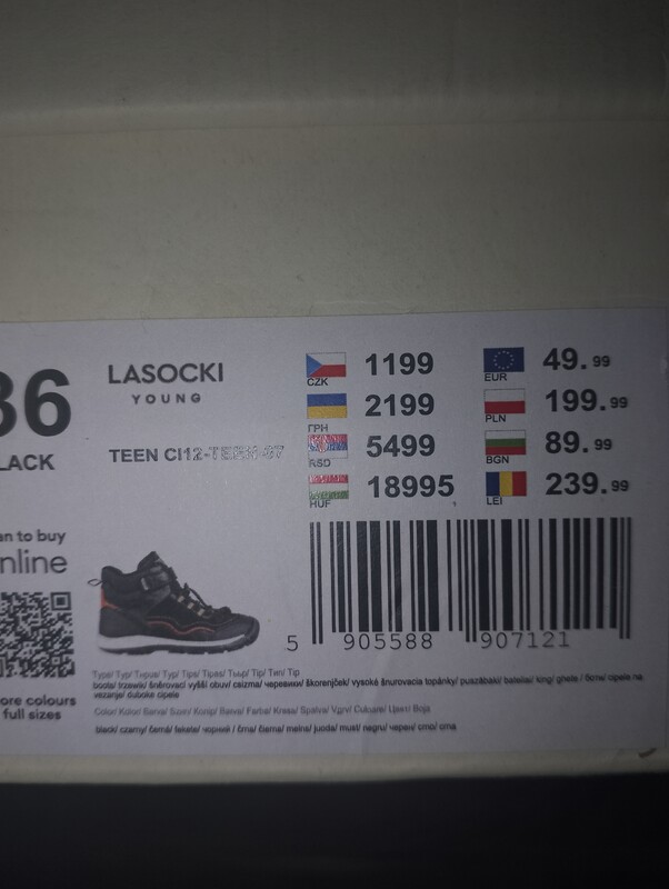 Elbląg Sprzedam lub oddam za 2 duże czekolady Milka buty firmy Lasocki (kupione za 199 zł) dla chłopca r. 36 (wkładka