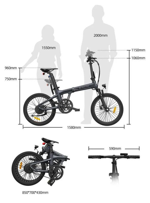 Elbląg Rower elektryczny ADO Air 20s. Koła 20 cali. Bardzo lekki 17 kg. Bateria Samsung. Zasięg 100 km. Doskonały do