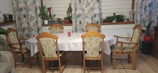 Elbląg Sprzedam  stół dębowy i 6 krzeseł.