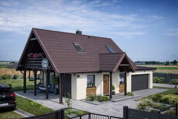 Elbląg DOM DREWNIANY JEDNORODZINNY ECOHOUSE I-Z GARAŻEMJesteśmy firmą zajmującą się produkcją domów drewnianych
