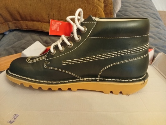 Elbląg Okazja!! sprzedam damskie botki skórzane Kickers nowe nie uzywane w oryginalnym kartonie buty unisex dla