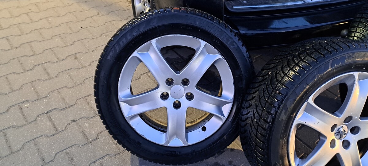 Elbląg Odsprzedam cztery Alu felgi 17 do CITROENA / PEUGEOTA. ( Opony 215 / 55 R 17,stan bardzo dobry, nalewki,
