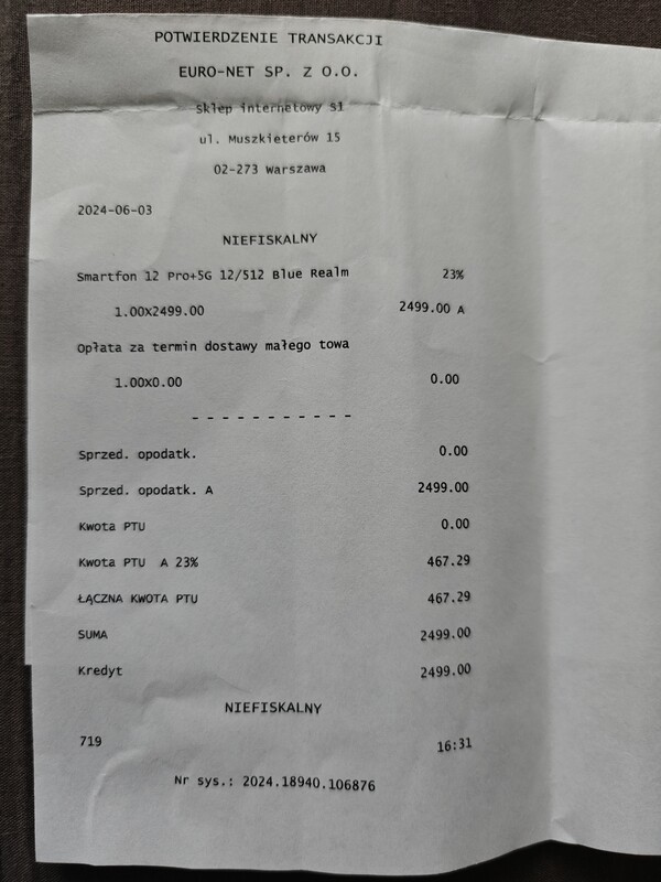 Elbląg Sprzedam telefon REALME 12 Pro+ w najmocniejszej wersji 12GB/512GB Telefon na gwarancji jeszcze.
Telefon jest