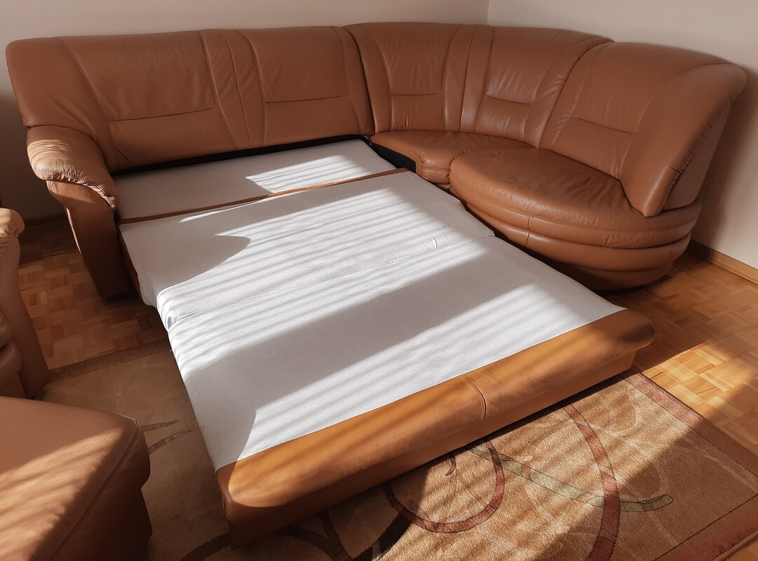 Elbląg Komplet wypoczynkowy z funkcją spania, skóra naturalna ETAP-SOFA
Sprzedam używany komplet wypoczynkowy w