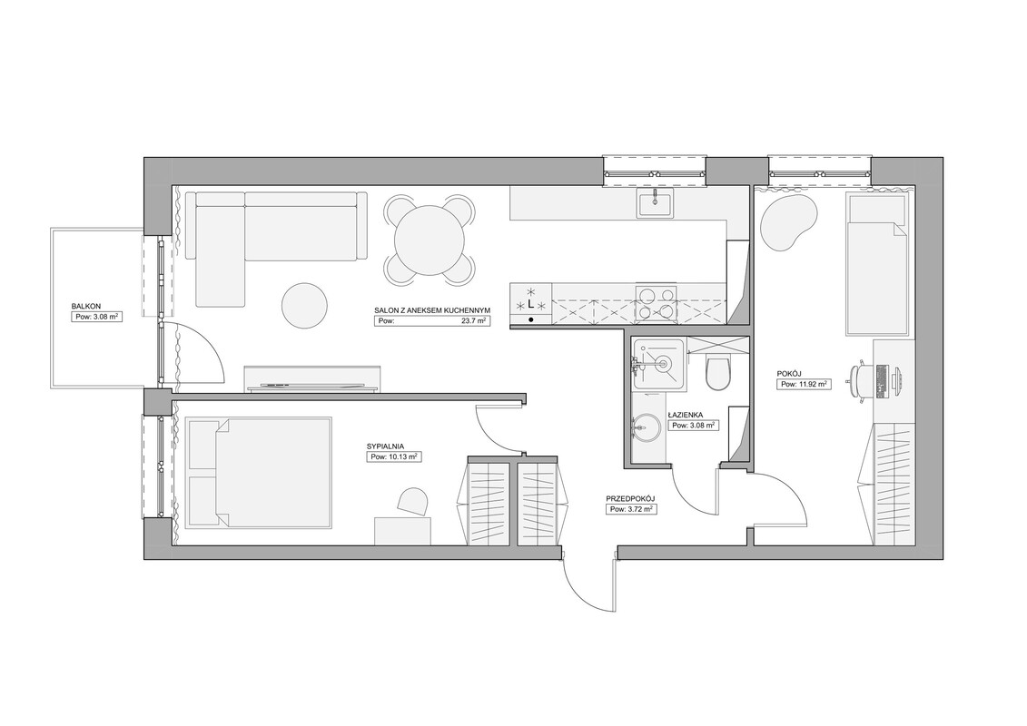 Elbląg Sprzedam mieszkanie z pięknym widokiem na miastoal. Grunwaldzka - samo centrumBalkonFunkcjonalny rozkład