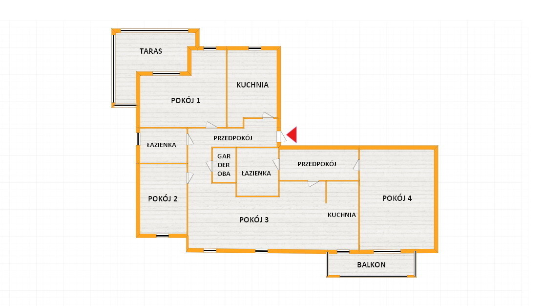 Elbląg * * * ABC NIERUCHOMOŚCI * * *POLECAMY !! PRZESTRONNY APARTAMENT Z 2 TARASAMI !!4 pokoje o