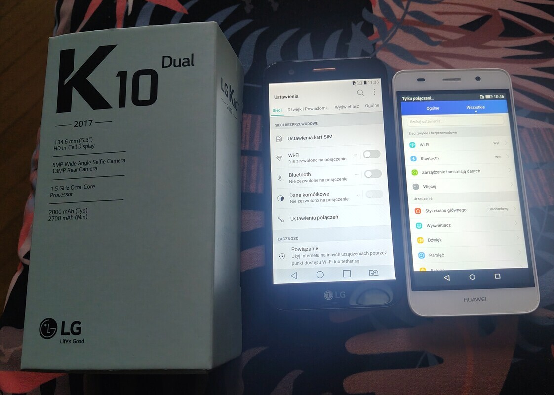 Elbląg Sprzedam dwa zadbane telefony. 
LG K10 2017 DS z pudełkiem i słuchawkami
Huawei Y6
Oba sprawne, zadbane, w