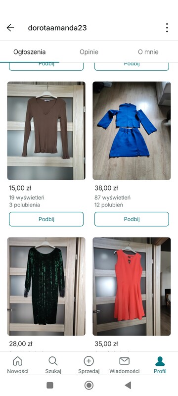 Elbląg Sprzedam dużo ubrań od XS do XXL nowe i używane stan bardzo dobry ceny do 5 zł chce się pozbyć jak najwięcej