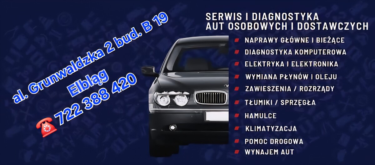 Elbląg M& M AUTOSERWIS MARSZALL ZAPRASZA. KOMPLEKSOWA OBSŁUGA POJAZDÓW OSOBOWYCH I DOSTAWCZYCH. Jesteśmy nie tylko