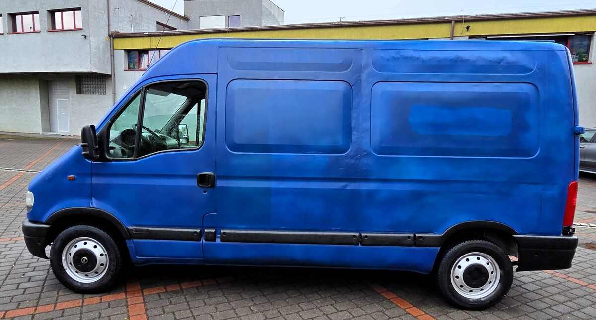 Elbląg Nissan Interstar Średni 2.2 Diesel 90KM 2002 – Dziadek Smerf 🚐Poduszki powietrzne | Wspomaganie