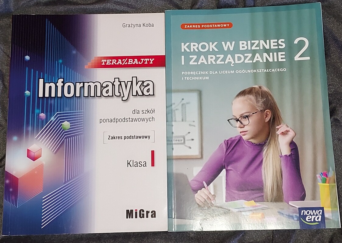 Elbląg Sprzedam książki do liceum i technikum. Cena za każdą książkę 35zl. Ćwiczenia od języka niemieckiego 30zl.