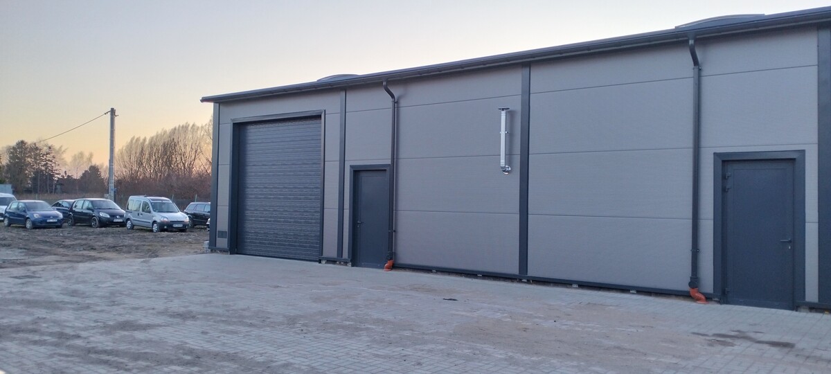 Elbląg Wynajmę Nową Halę Usługową lub Magazynową 100m2 ElblągWysoki standard Świetliki dachoweHala z płyty