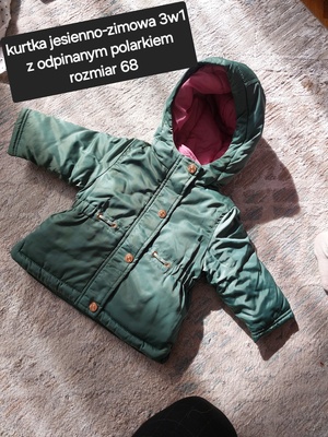 Elbląg Sprzedam jesienno-zimową kurtkę 3w1 z firmy Cool Club rozmiar 68 za 45zl. Polarek odpinany. Stan bardzo dobry.