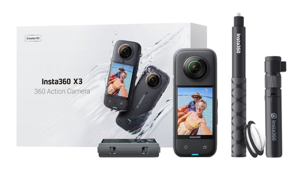 Elbląg SPRZEDAM Kamerę sferyczną 360 INSTA360 X3 CREATOR KITKamera nie była używana, został jedynie rozpakowany