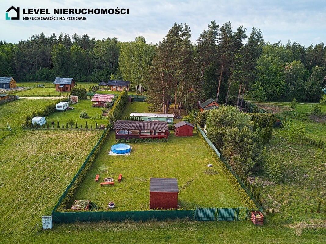 Elbląg LEVEL NIERUCHOMOŚCI Działka nad jeiorem z domkiem Szymonowo NIERUCHOMOŚCINA