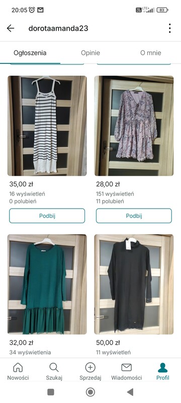 Elbląg Sprzedam dużo ubrań od XS do XXL nowe i używane stan bardzo dobry ceny do 5 zł chce się pozbyć jak najwięcej