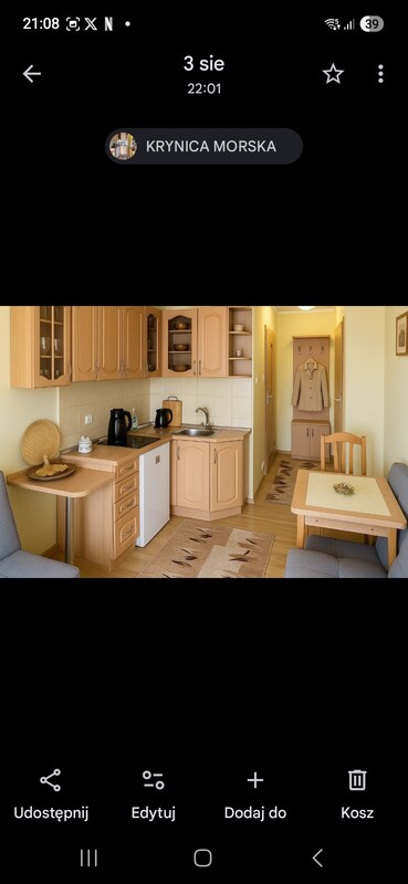 Elbląg Apartament w Krynicy Morskiej pokój z aneksem kuchennym sprzedam