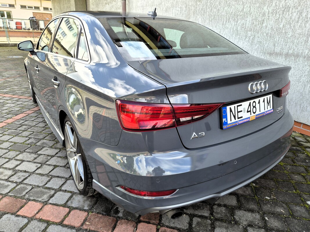 Elbląg Audi A3 Sedan 2.0Benz 220Km 2017Rok Zwinne Miejskie Autko Quattro-Wspomaganie Kierownicy Tempomat