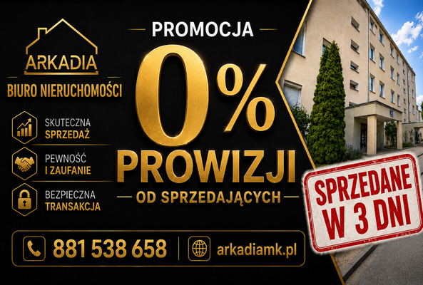 Elbląg :: Biuro nieruchomości ARKADIA ::NA SPRZEDAŻ 2-POKOJOWE MIESZKANIE W DOSKONAŁEJ LOKALIZACJI UL.