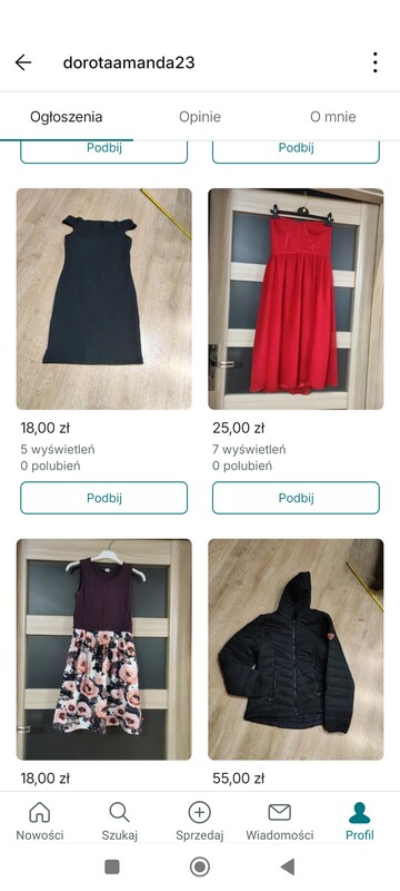 Elbląg Sprzedam dużo ubrań od XS do XXL nowe i używane stan bardzo dobry ceny do 5 zł chce się pozbyć jak najwięcej