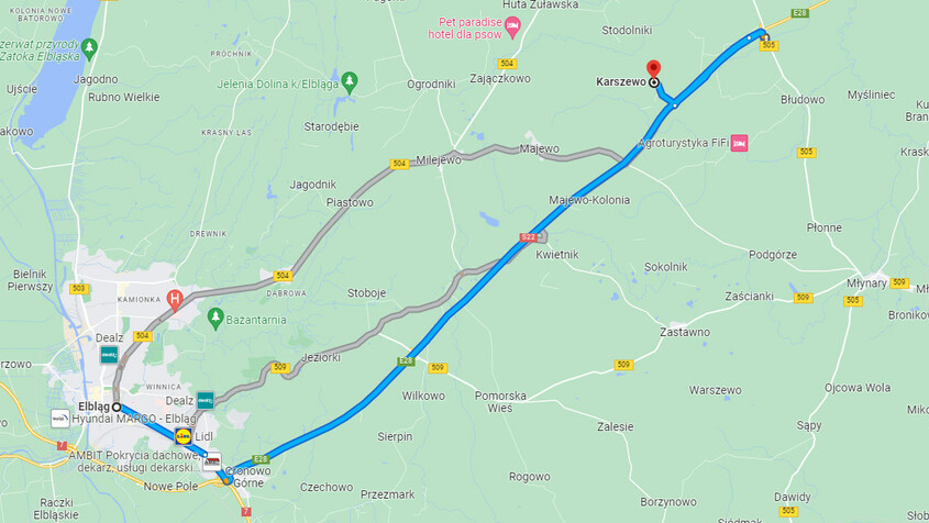 Elbląg * * * ABC NIERUCHOMOŚCI * * *NOWA CENA!! POLECAMY DZIAŁKĘ ROLNĄ W KARSZEWIEo pow. 4,9600 haz oczkiem wodnymz