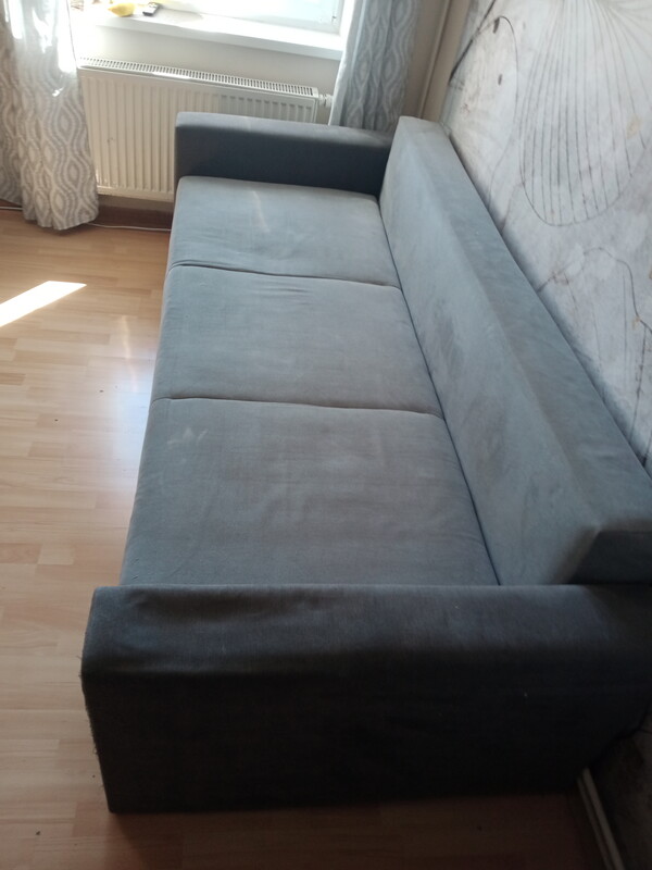 Elbląg Oddam za paczkę kawy sofę rozkładaną z pojemnikiem wymiary dł.230/szer.94cm, po rozłożeniu dł.230cm/150cm