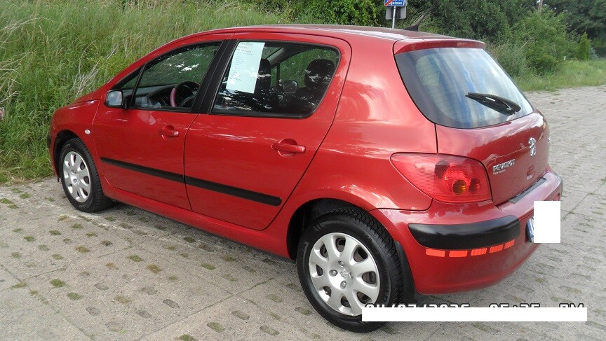 Elbląg Peugeot 307Pojemność 1,4 benzynaModel 2004Klimatyzacja WspomaganieElektryczne szyby