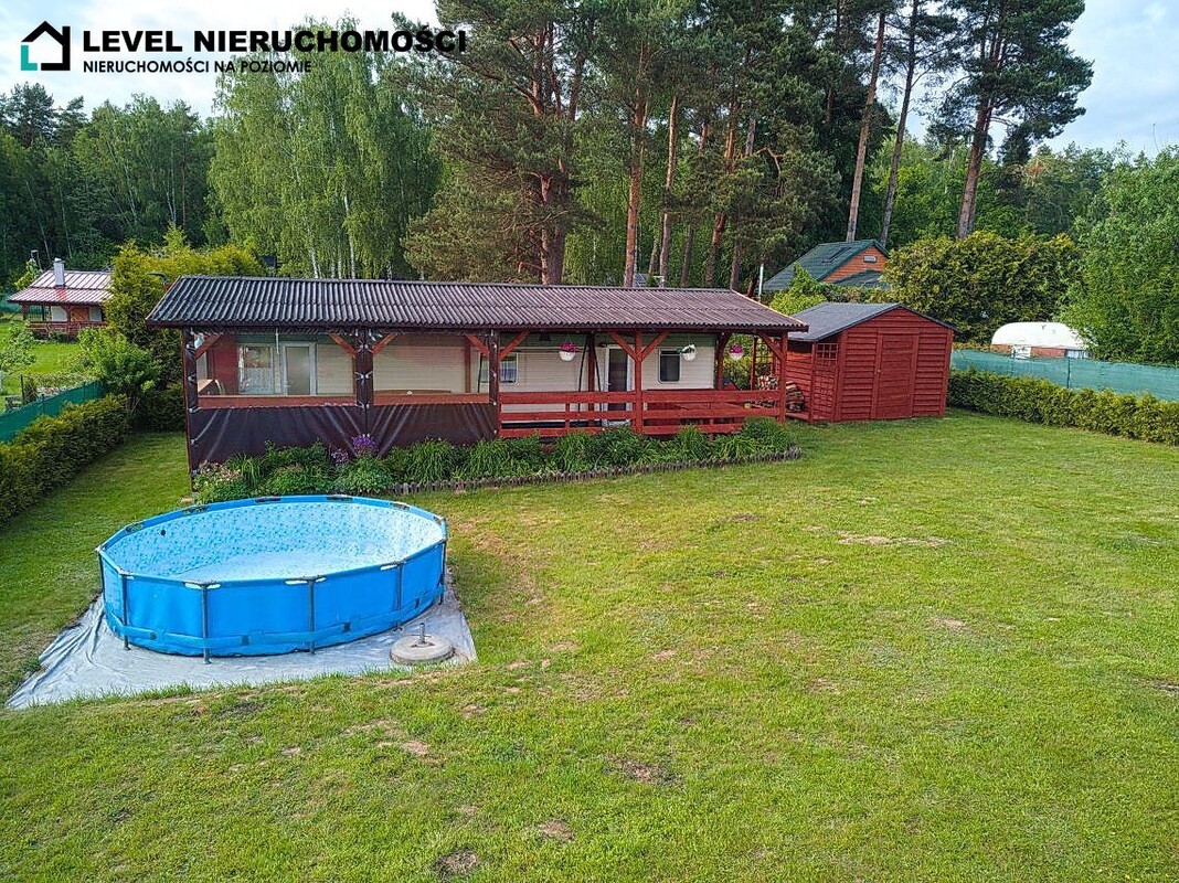 Elbląg LEVEL NIERUCHOMOŚCI Działka nad jeiorem z domkiem Szymonowo NIERUCHOMOŚCINA